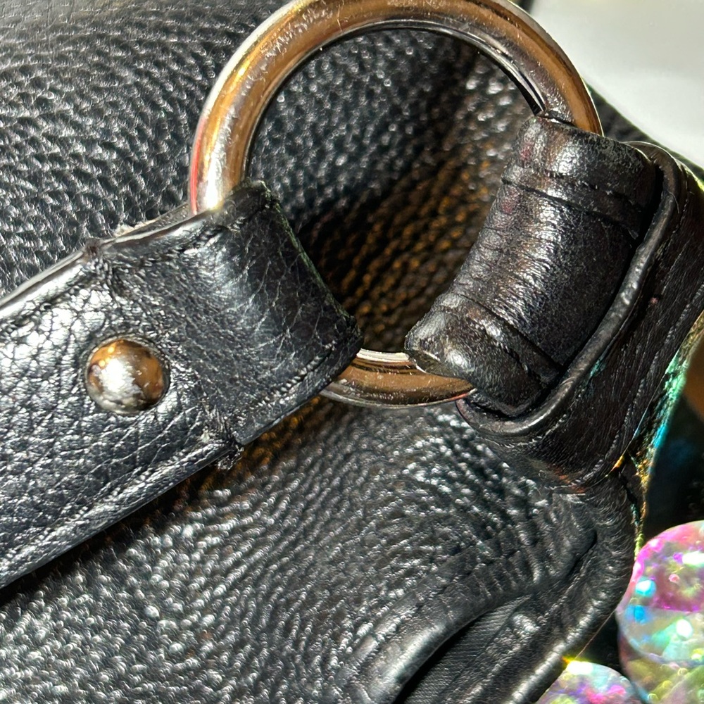Coach Black Leather Bag bow not included. - Picture 13 of 16